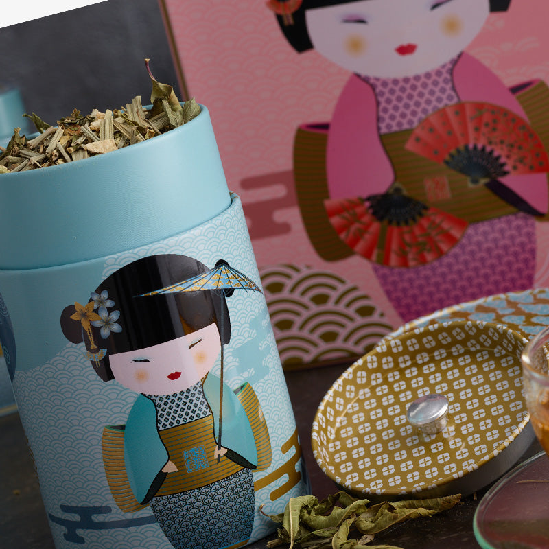 Boîte à thé "Little Geisha" Bleue 150g Eigenart | Boîte à thé | Morgane café MHD