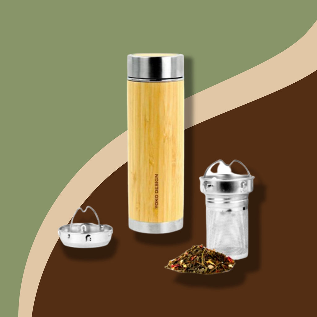 Théière isotherme bambou "Zen'n'go" 350ml Yoko Design | Bouteille isotherme | Morgane café MHD