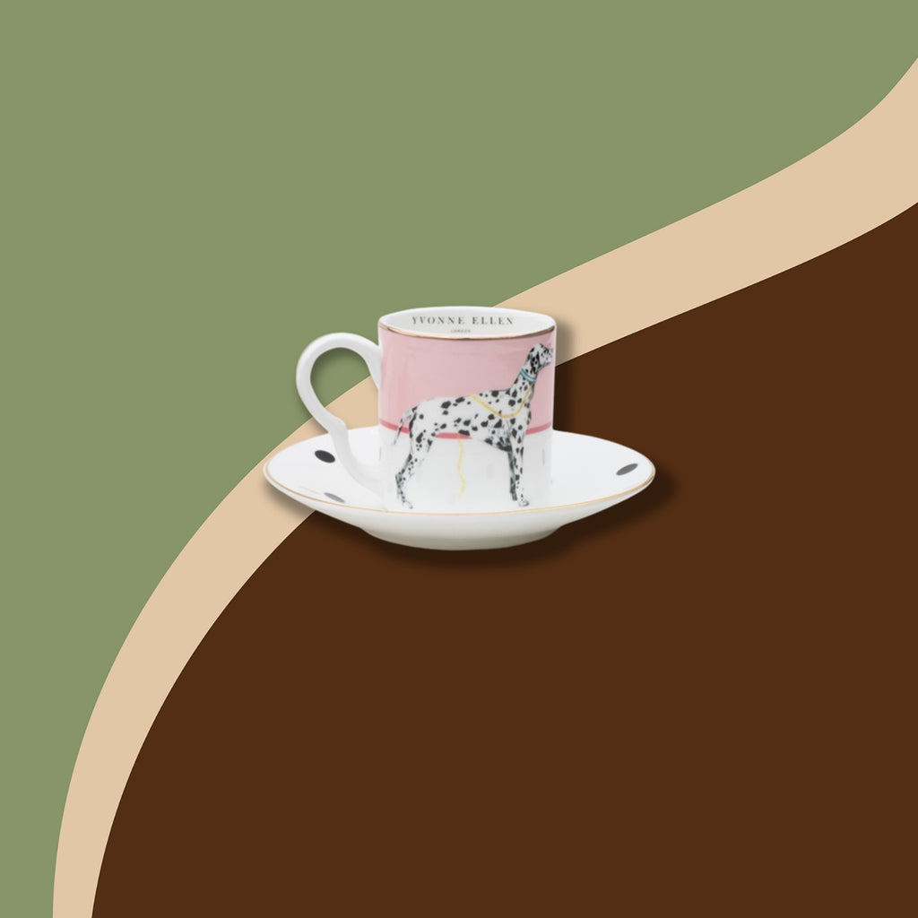 Tasse à café "Dalmatien" avec soucoupe 100ml Yvonne Ellen | Tasse à café | Morgane café MHD
