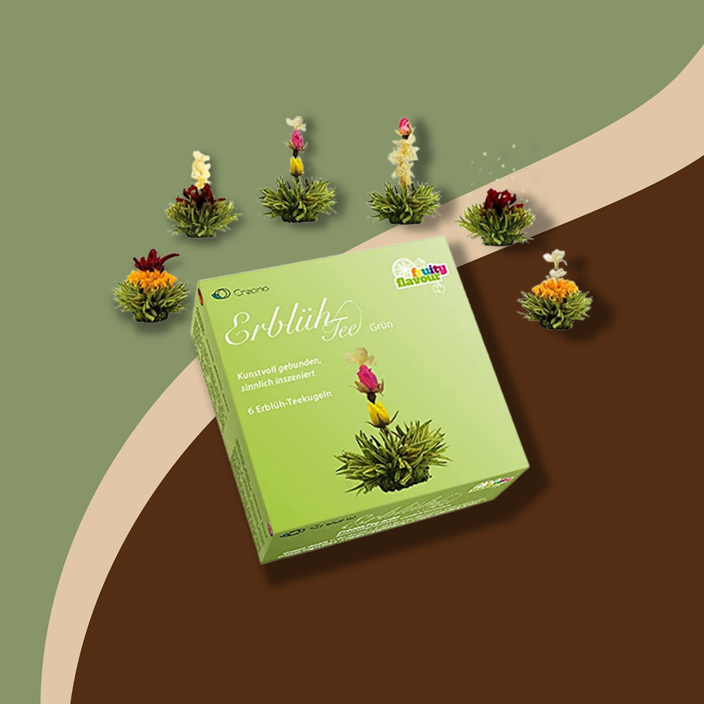 Boîte de 6 fleurs de thé vert pour théière Créano | Fleurs de thé | Morgane café MHD