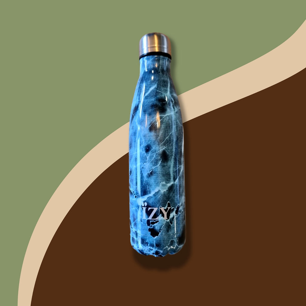 Bouteille isotherme "Marbre bleu" 500ml Izy Bottles | Bouteille isotherme | Morgane café MHD