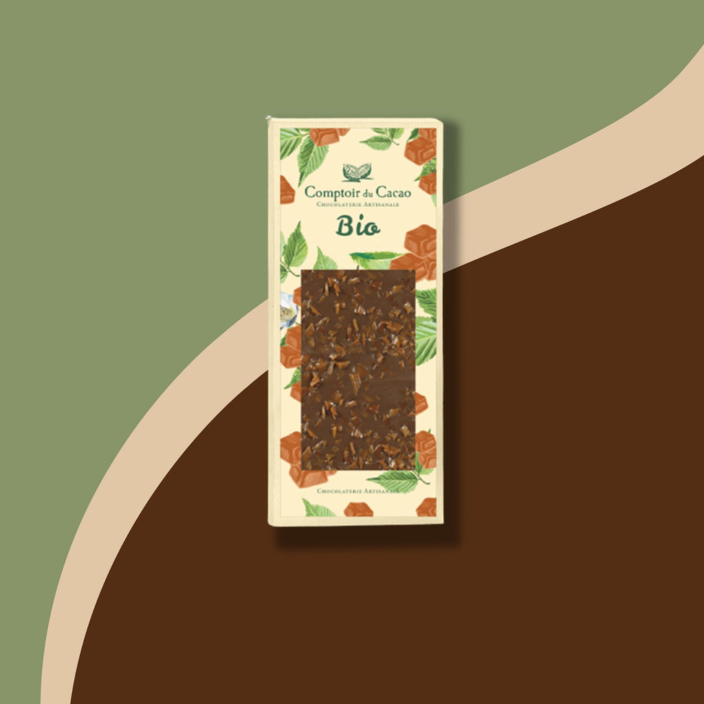 Tablette chocolat lait caramel BIO 90g Comptoir du Cacao | Chocolat | Morgane café MHD