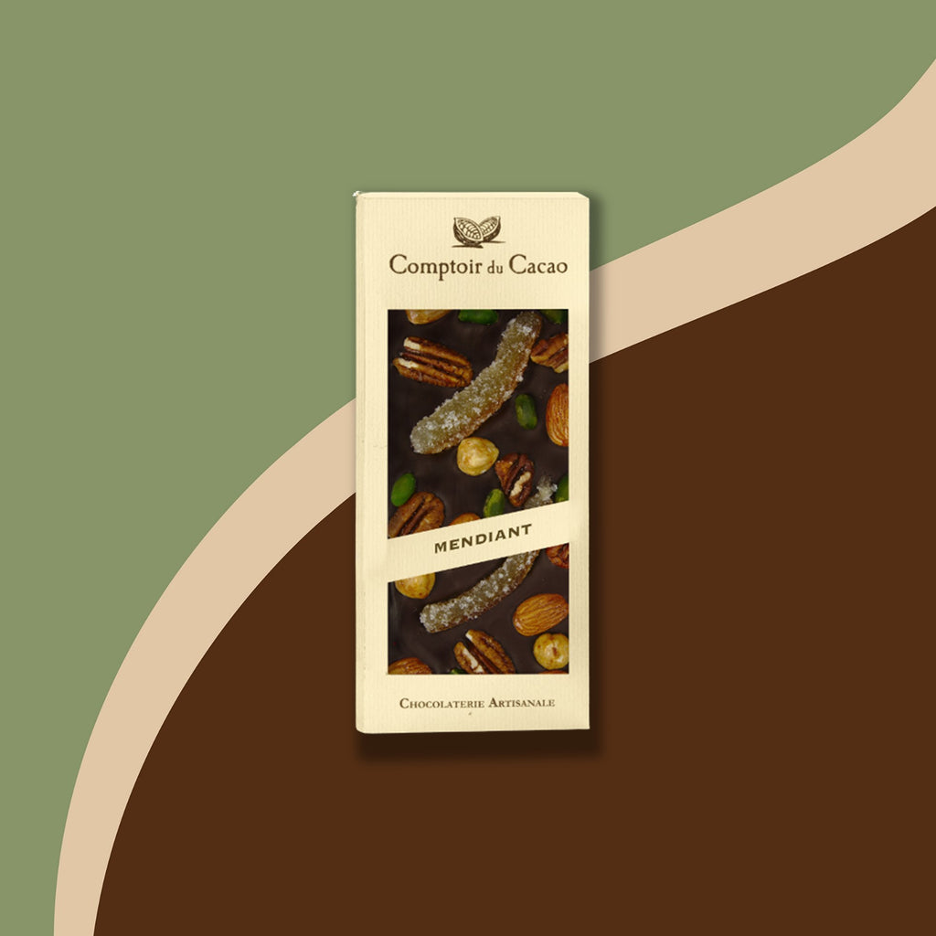 Tablette chocolat noir "Mendiant" 100g Comptoir du Cacao | Chocolat | Morgane café MHD