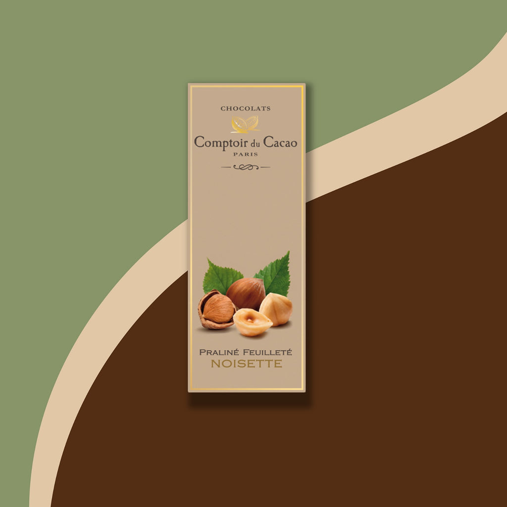 Tablette chocolat pralinée feuilletée noisette 80g Comptoir du Cacao | Chocolat | Morgane café MHD