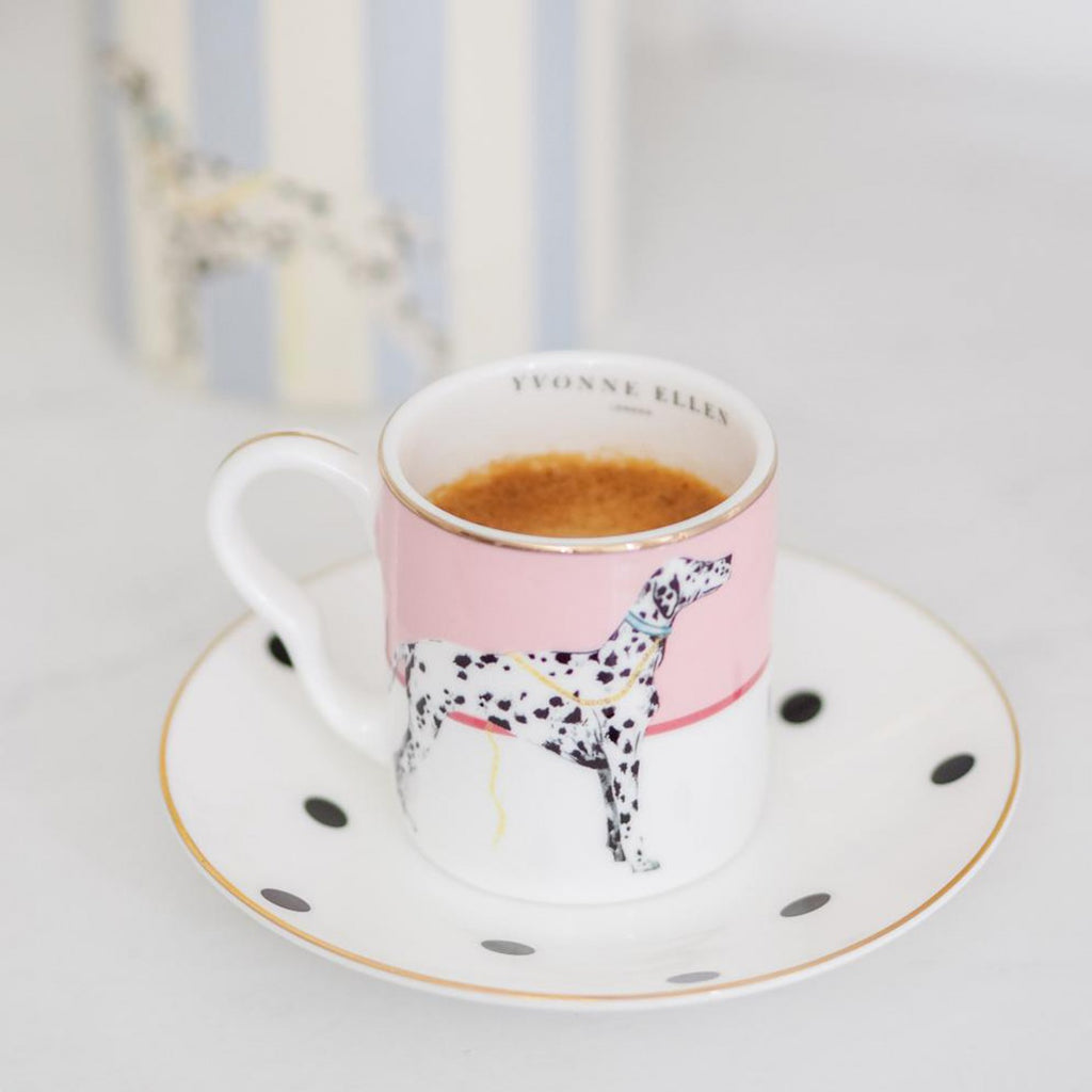 Tasse à café "Dalmatien" avec soucoupe 100ml Yvonne Ellen | Tasse à café | Morgane café MHD
