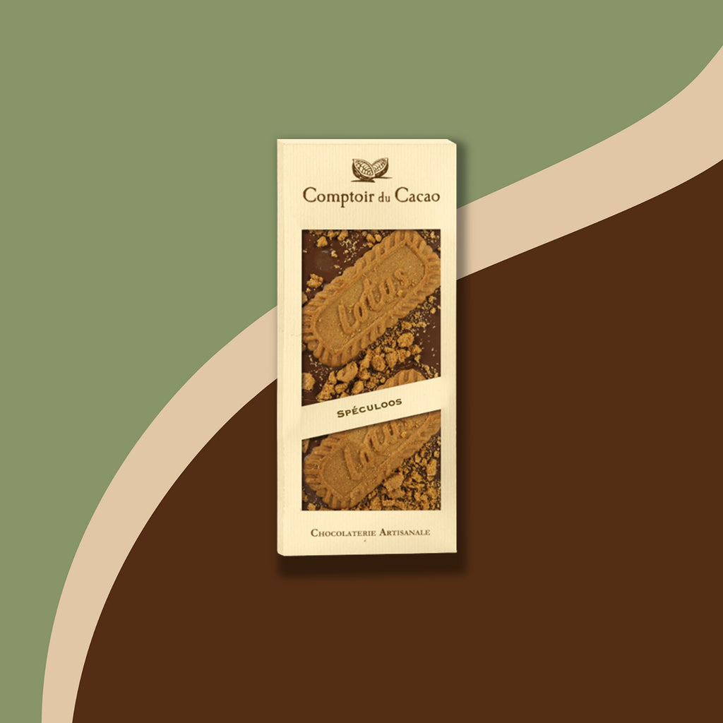 Tablette chocolat lait avec spéculoos 90g Comptoir du Cacao | Chocolat | Morgane café MHD